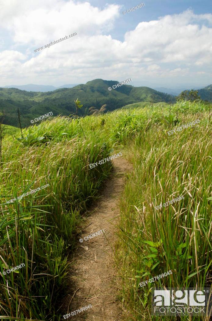 Stock Photo: Top view of Mountain, Khao chang puak, Kanchanaburi, Thailand.