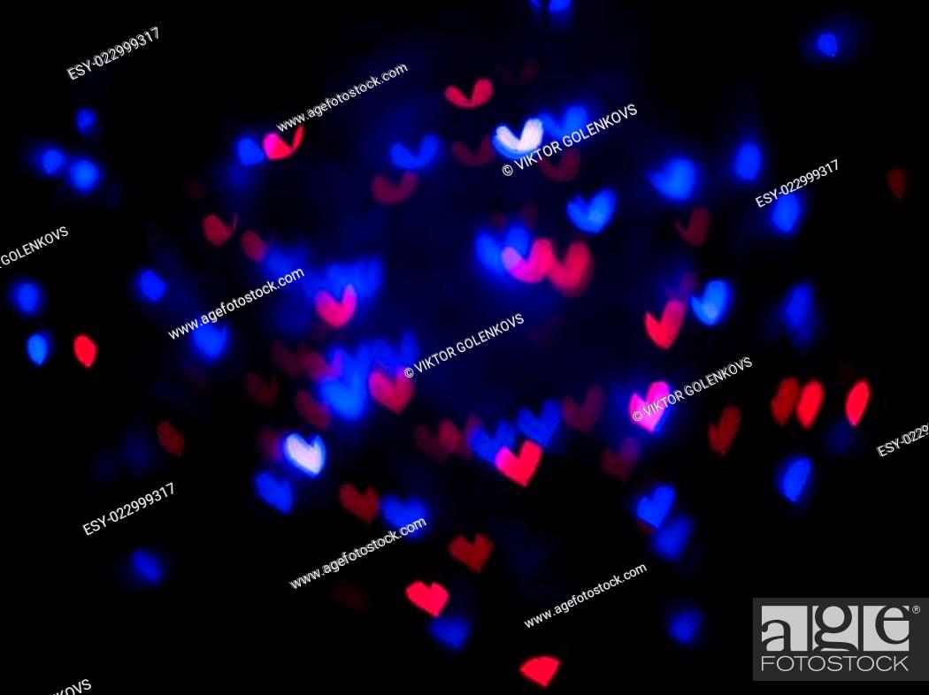 Heart bokeh background, Valentine's day, Stock Photo, Picture And ...