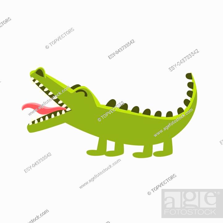 Crocodile Burping, Cartoon Character And His Everyday Wild Animal Activity  Illustration, Foto de Stock, Vector Low Budget Royalty Free. Pic.  ESY-043733542 | agefotostock
