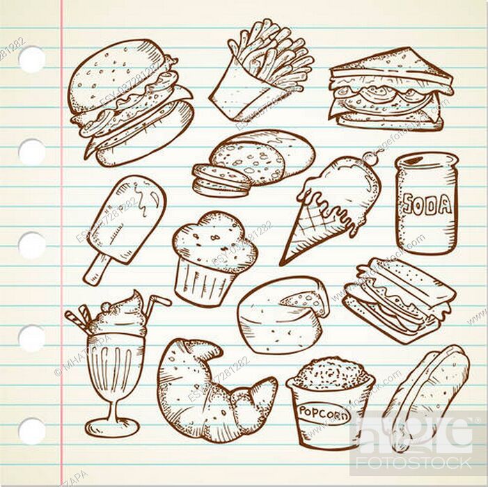 Free: Hamburger Fast Food Pizza Drawing - American Food Png Drawing -  nohat.cc-saigonsouth.com.vn