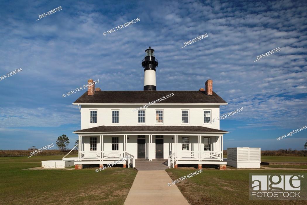 Stock Photo: USA, North Carolina, Outer Banks National Seashore, Bodie Island, Bodie Island Lighthouse.