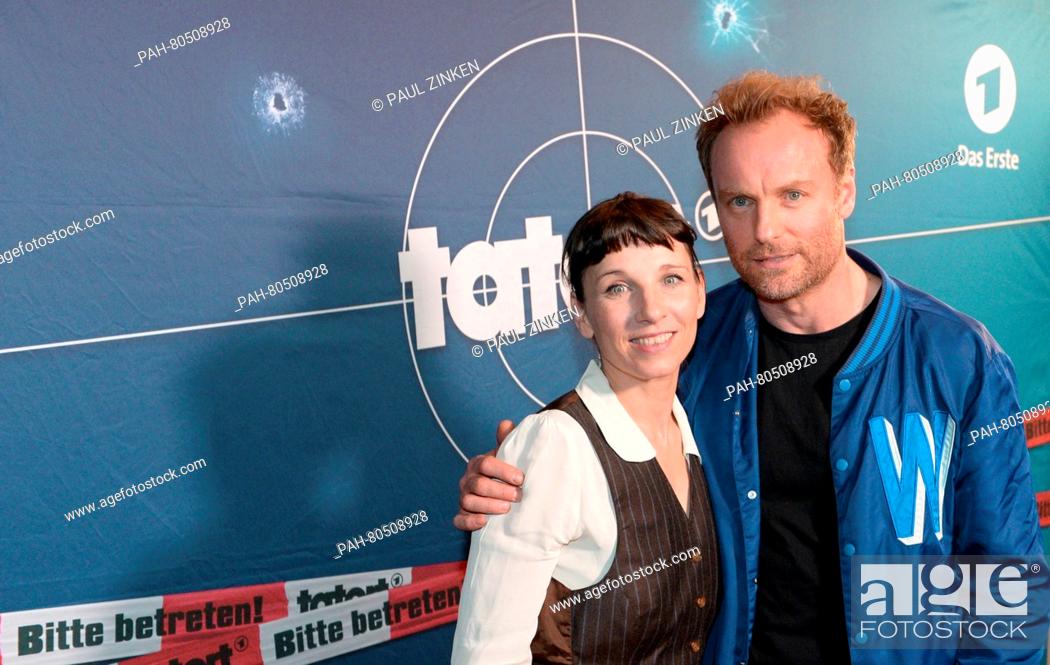 Stock Photo: Actors Meret Becker (L) and Mark Waschke pose for photographers prior to the premiere of their new episode entitled 'Wir - Ihr - Sie' (lit.