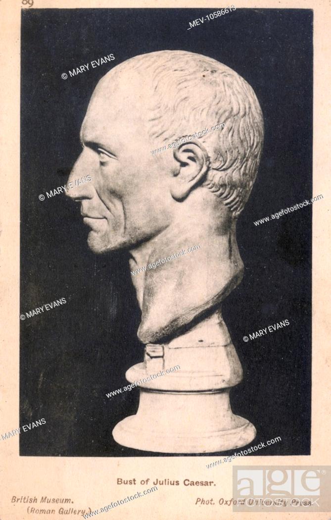 Stock Photo: Bust of Julius Caesar. From the Roman Gallery at the British Museum.