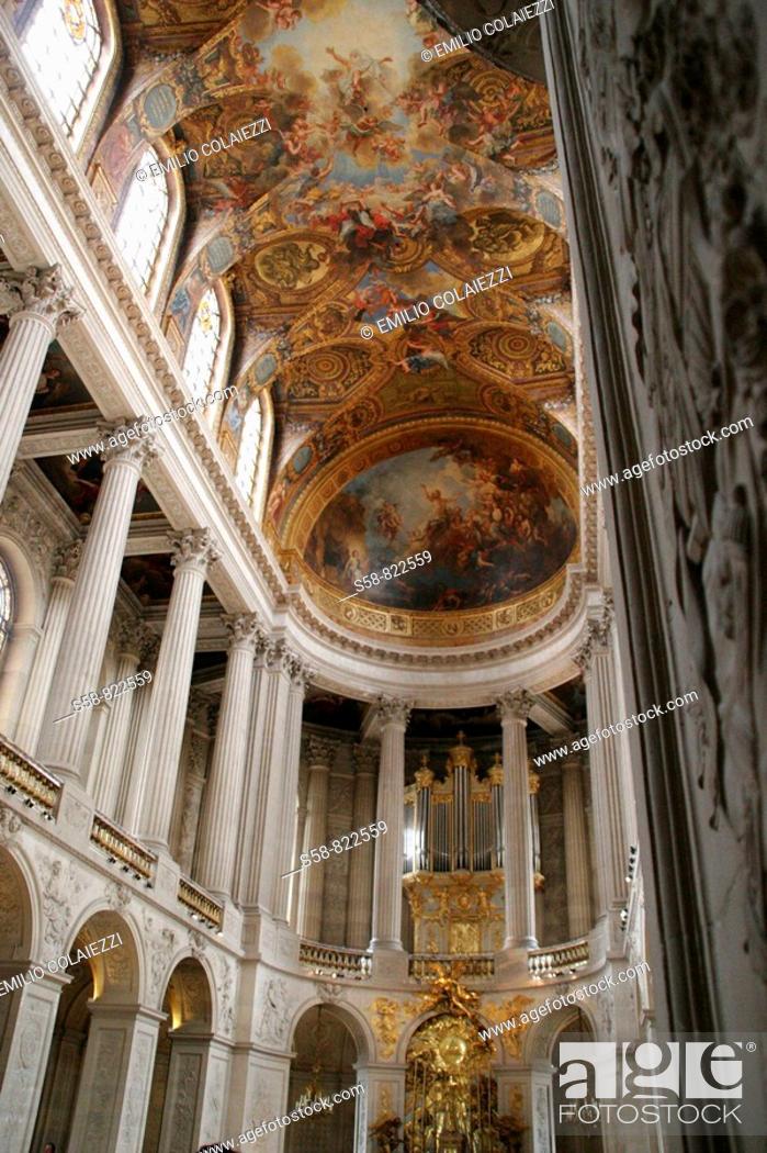 Stock Photo: Royal Chapel, Palace of Versailles, Paris. France.