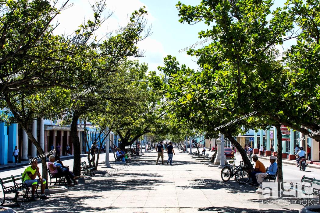 Stock Photo: Paseo del Prado, Cienfuegos, Cuba, America.