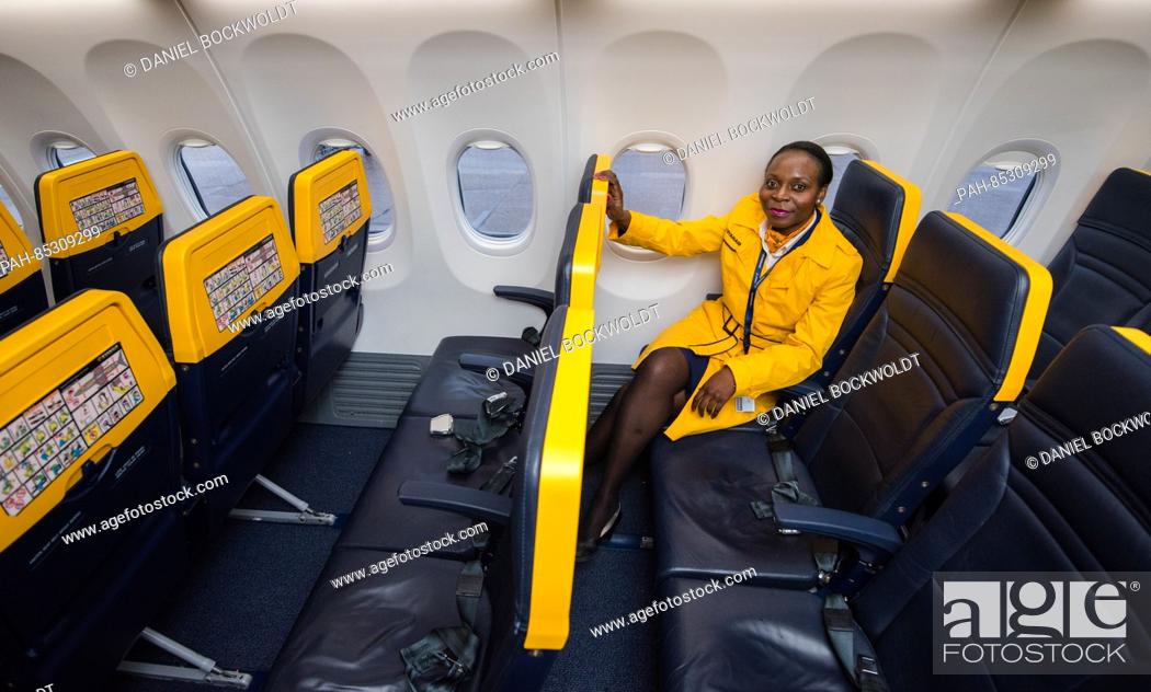 The Stewardess Edu Encarnacion Presents Slim Seats On A Of Boeing 737 800 Airplane Stock Photo Picture And Rights Managed Image Pic Pah 85309299 Agefotostock