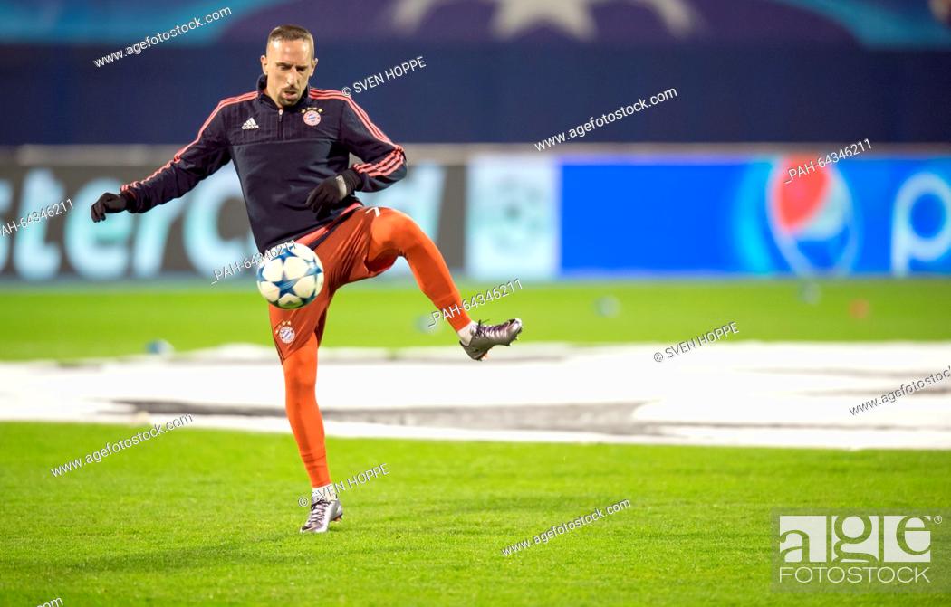 Stock Photo: Munich's Franck Ribery is seen before the UEFA Champions League Group F soccer match between Dinamo Zagreb and FC Bayern Munich at Maksimir stadium in Zagreb.