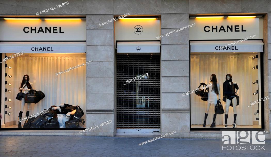 Shop CHANEL, Passeig de Gracia boulevard, Barcelona, Catalonia, Spain,  Europe, Stock Photo, Picture And Rights Managed Image. Pic. IBR-1572957