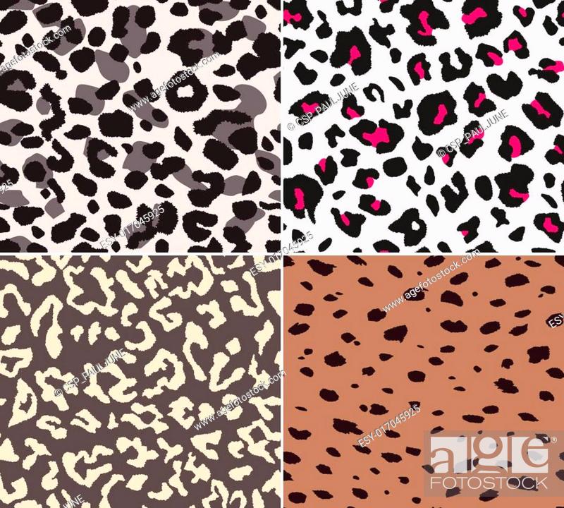 Stock Vector: animal skin fabric seamless pattern.