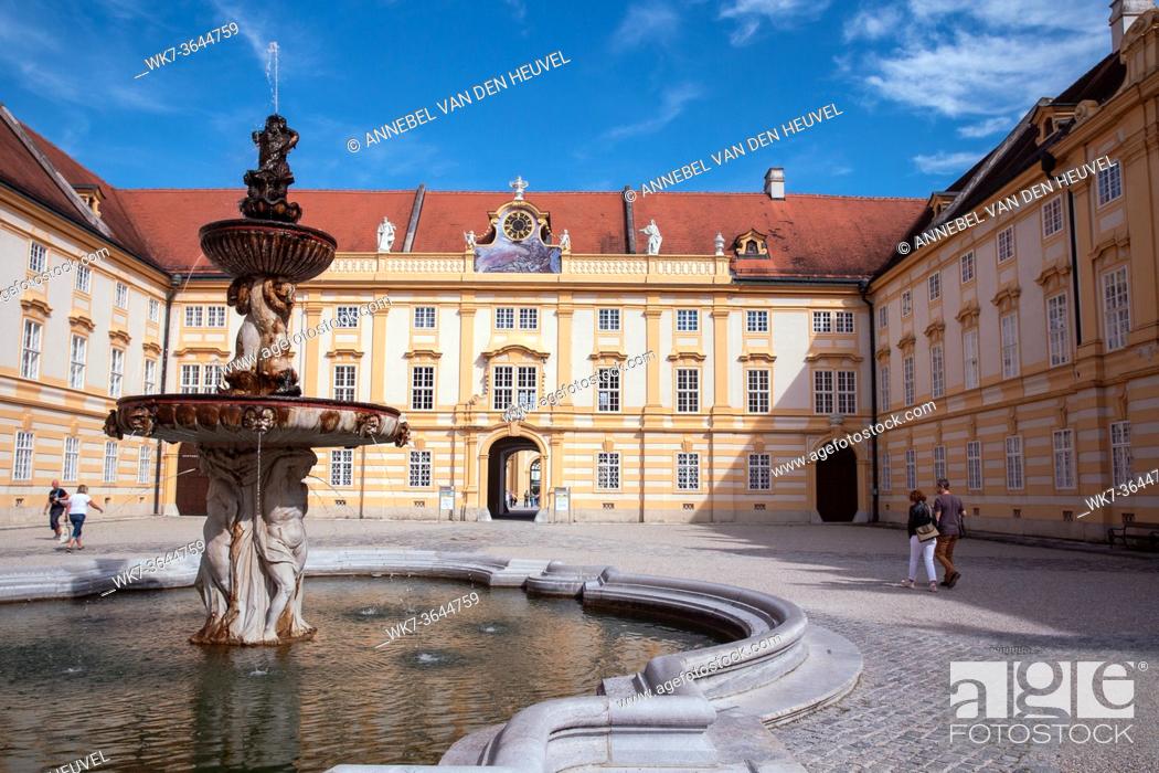 Stock Photo: MELK, AUSTRIA 16 Sept 2020- The baroque Melk Abbey Benedictine monastery Stift Melk, beauty.