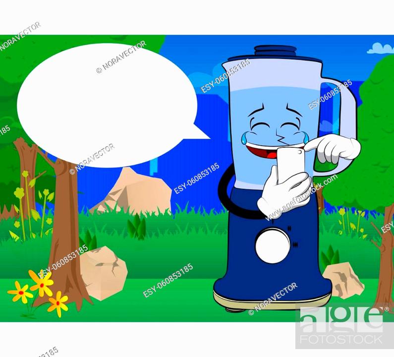 Food Blender using a mobile phone as a cartoon character with face, Stock  Vector, Vector And Low Budget Royalty Free Image. Pic. ESY-060853185 |  agefotostock