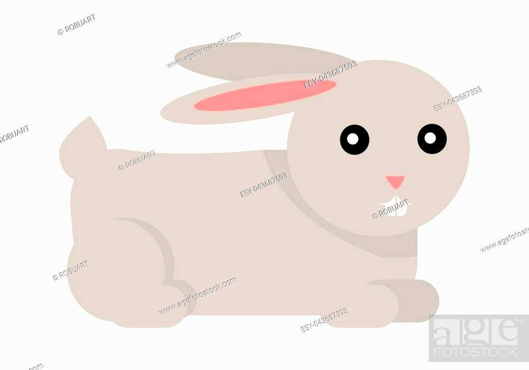 Rabbit cartoon isolated on white. European rabbit, cottontail rabbit, Amami  rabbit, Stock Vector, Vector And Low Budget Royalty Free Image. Pic.  ESY-043687593 | agefotostock
