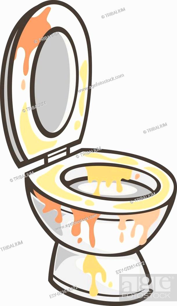dirty toilet bowl vector illustration, Stock Vector, Vector And Low Budget  Royalty Free Image. Pic. ESY-053614372 | agefotostock