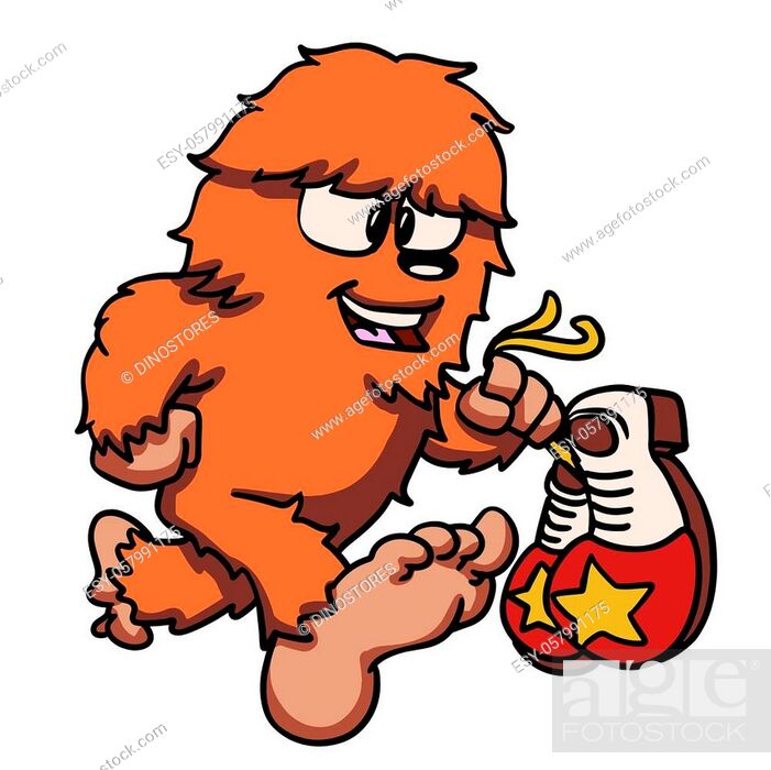 Bigfoot running with clown shoes. vector illustration, Stock Photo, Picture  And Low Budget Royalty Free Image. Pic. ESY-057991175 | agefotostock