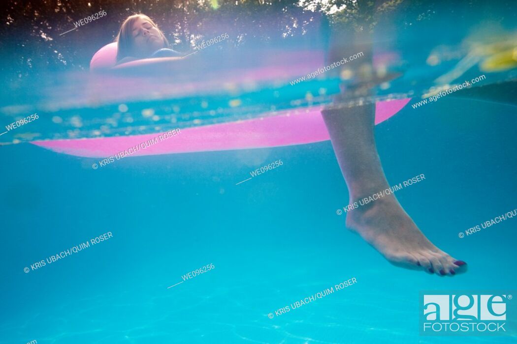 Stock Photo: Teen in a pool.