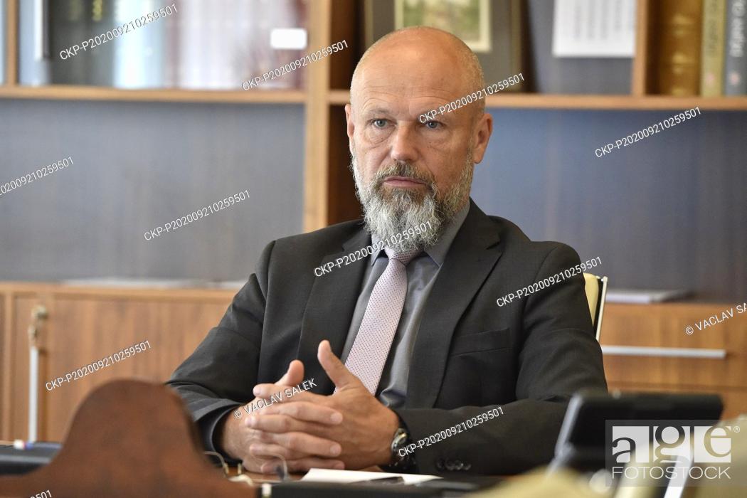 Stock Photo: Supreme Court chairman Petr Angyalossy speaks during the interview in Brno, Czech Republic, September 17, 2020. (CTK Photo/Vaclav Salek).