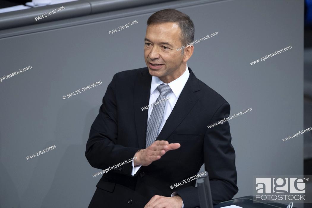 Stock Photo: Pascal KOBER, FDP parliamentary group, speaking at the 6th plenary session of the German Bundestag, German Bundestag in Berlin, Germany on December 9th, 2021.