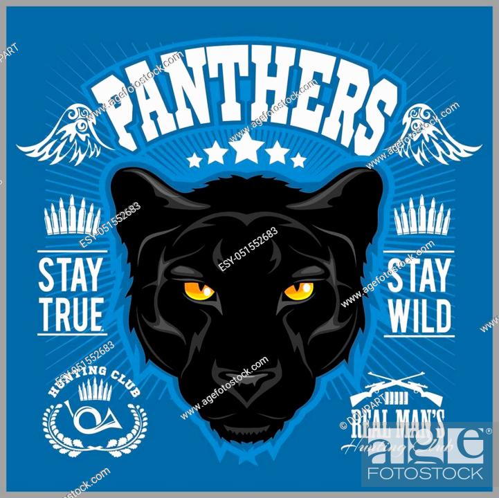 Hunting club sign. Hunter sport team shield symbol. Safari hunt of wild  animal panther, logo, star, Stock Vector, Vector And Low Budget Royalty  Free Image. Pic. ESY-051552683 | agefotostock