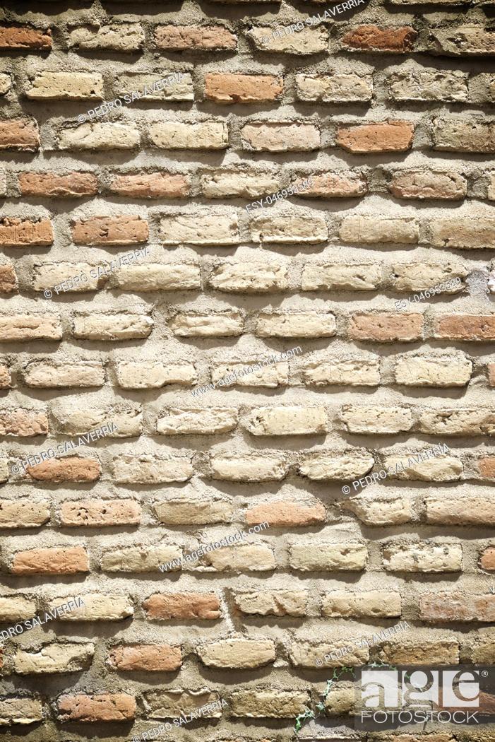 Stock Photo: Background created with a old brick wall.