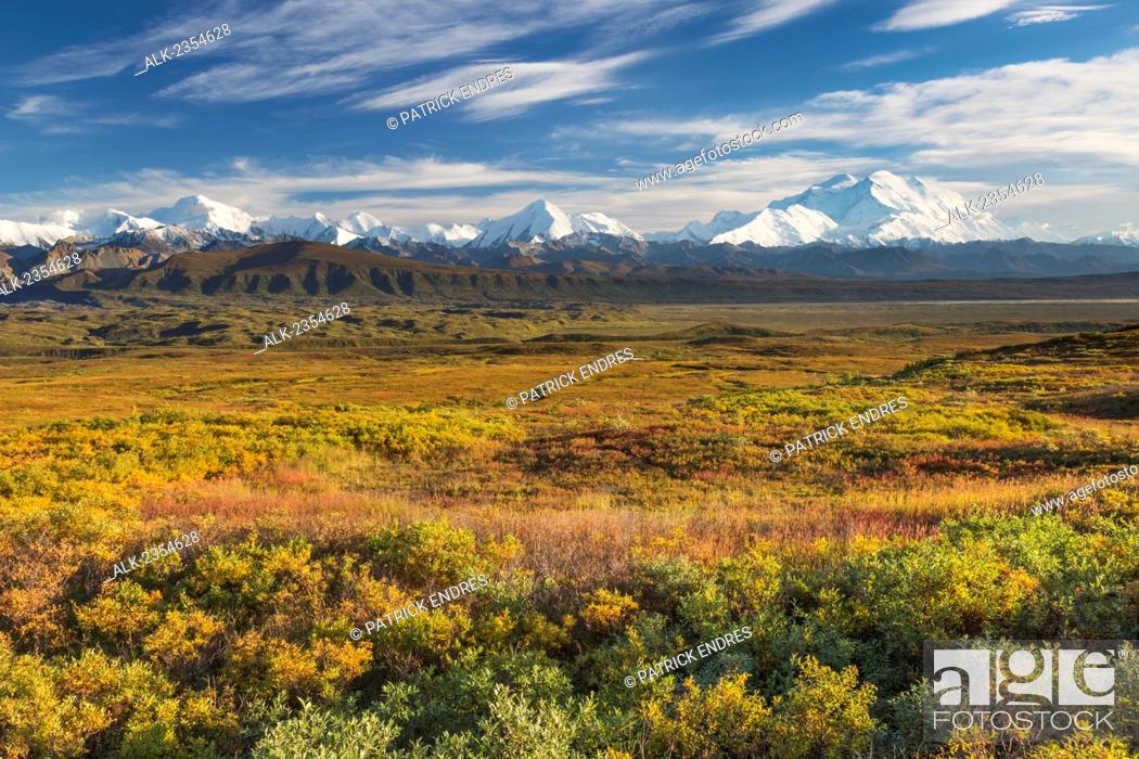 Stock Photo: Mt. Mather of the Alaska Range mountains, Denali National Park; Alaska, United States of America.