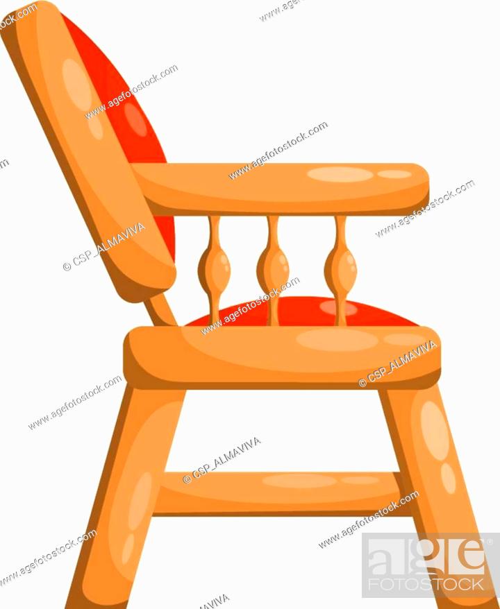 Red royal chair. Isolated on white background. Vector illustrati, Stock  Vector, Vector And Low Budget Royalty Free Image. Pic. ESY-020316990 |  agefotostock