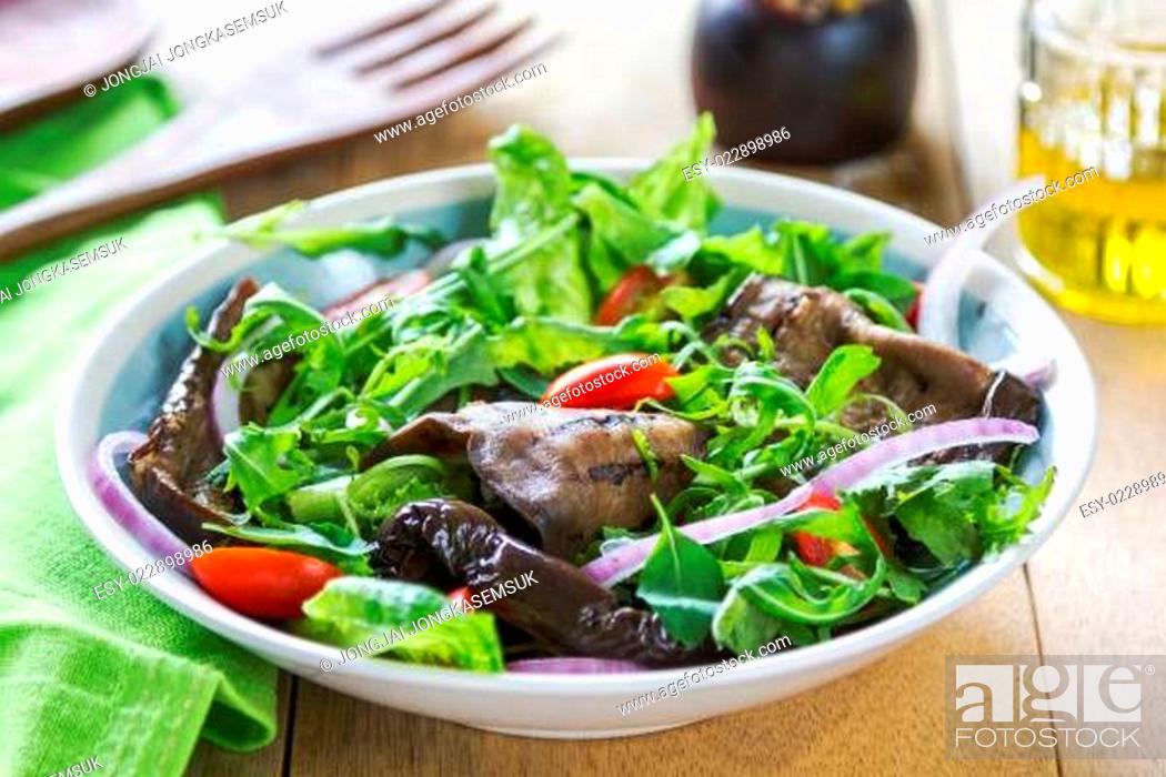 Photo de stock: Grilled Aubergine salad.