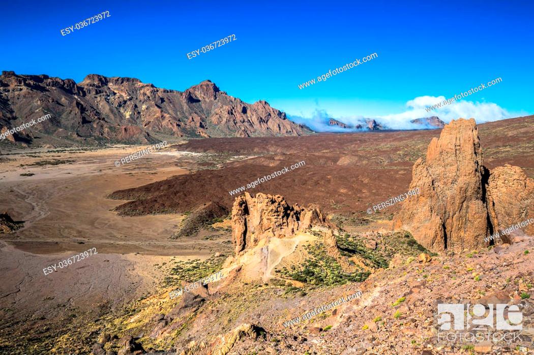 Stock Photo: Teide National Park Roques de Garcia in Tenerife at Canary Islands.