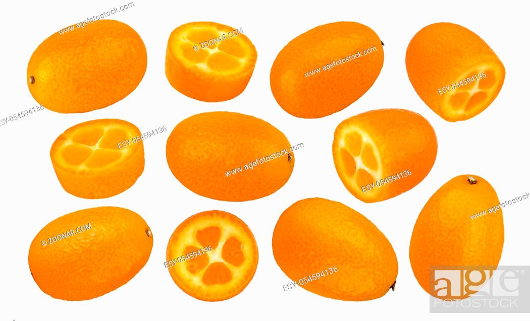 Stock Photo: Kumquat isolated on white background with clipping path.