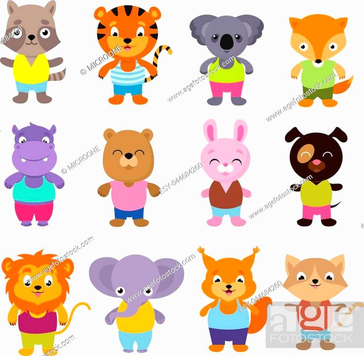 Cute cartoon baby animals vector set. Collection of color animals koala and  lion, elephant and tiger, Stock Vector, Vector And Low Budget Royalty Free  Image. Pic. ESY-044684260 | agefotostock