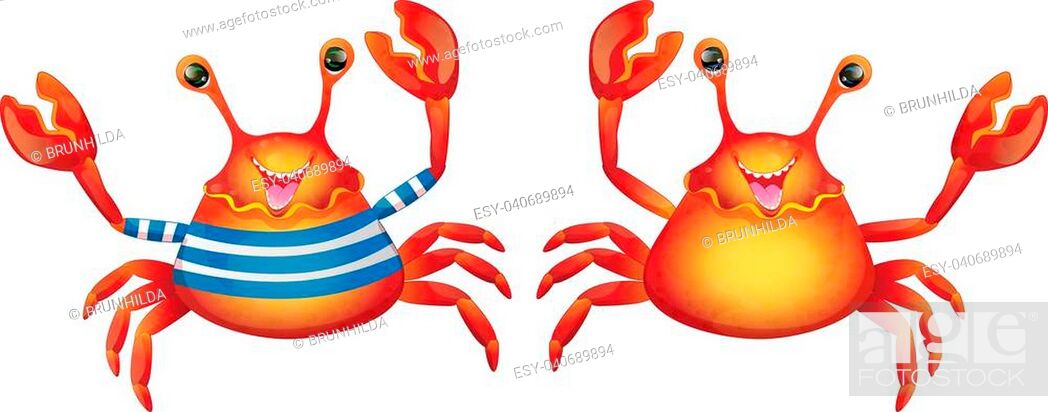 Cartoon cute cheerful crabs dance, Stock Vector, Vector And Low Budget  Royalty Free Image. Pic. ESY-040689894 | agefotostock