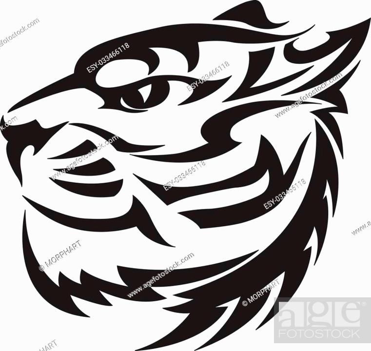 Tiger head tattoo design, vintage engraved illustration, Stock Vector,  Vector And Low Budget Royalty Free Image. Pic. ESY-033466118 | agefotostock