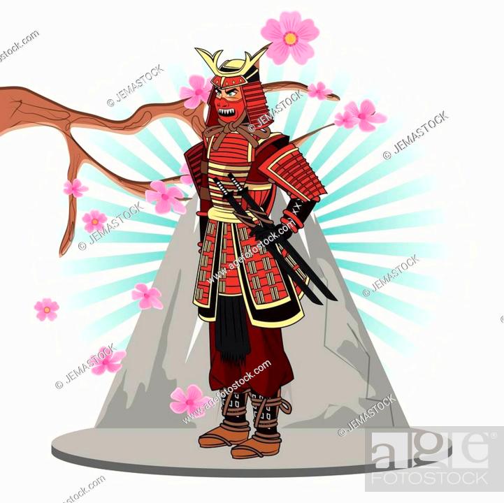 Samurai man cartoon icon. Japan and asian culture theme. Colorful design,  Stock Vector, Vector And Low Budget Royalty Free Image. Pic. ESY-043859018  | agefotostock