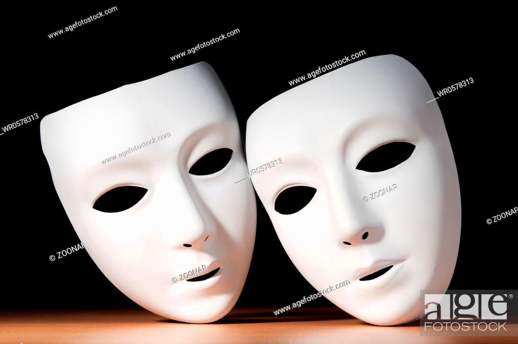 Stock Photo: Masks with theatre concept.