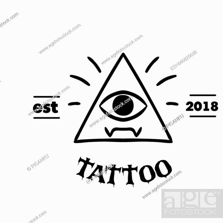 Tattoo Triangle Frame The Eye Background Vector Image, Stock Vector, Vector  And Low Budget Royalty Free Image. Pic. ESY-046825630 | agefotostock