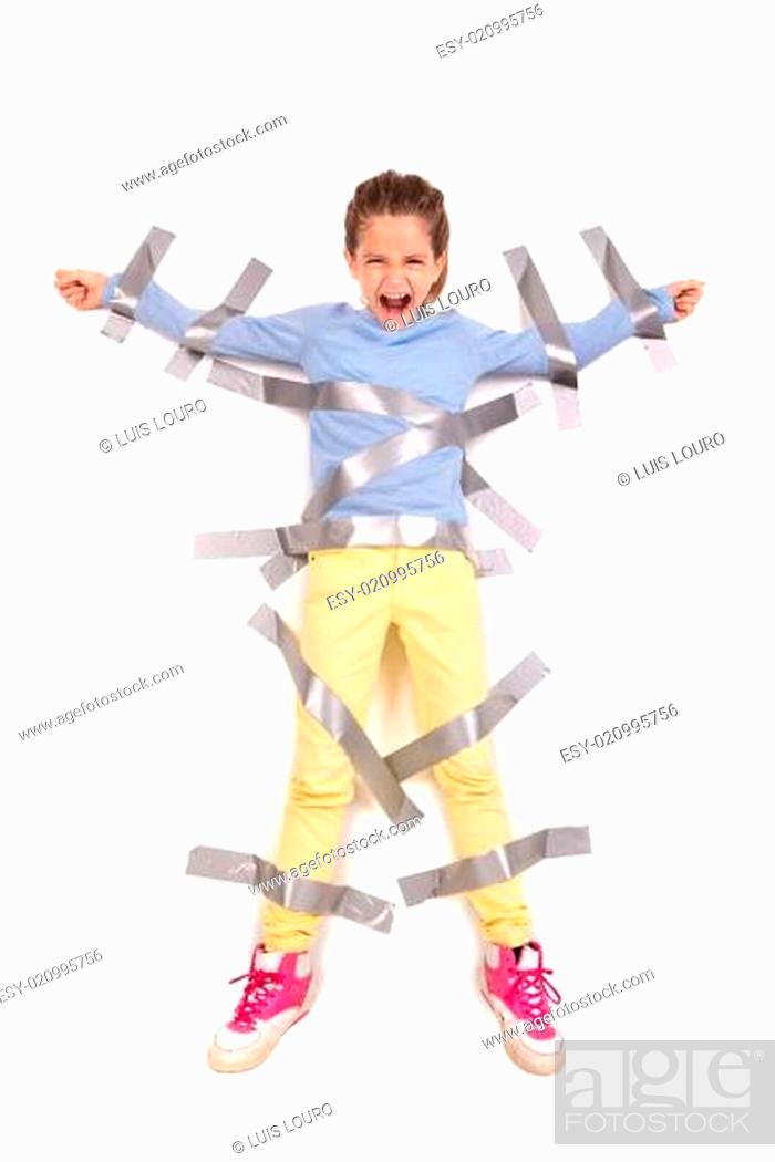Girl Tied Up With Duct Tape