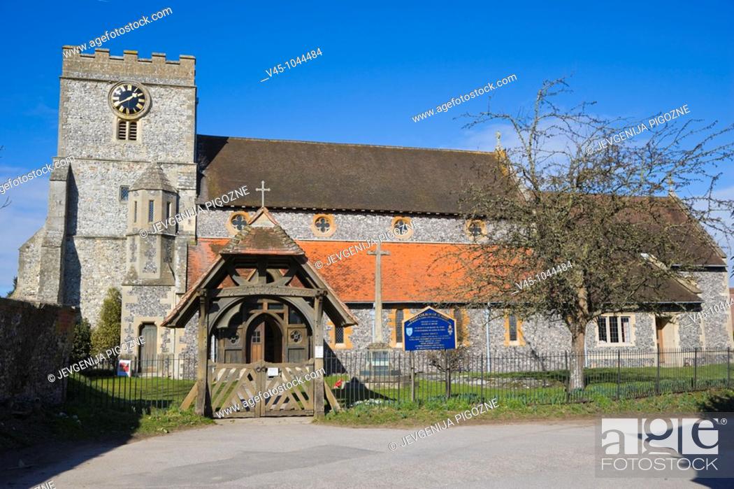 Stock Photo: St Mary's Church. Streatley. Berkshire. England. UK.