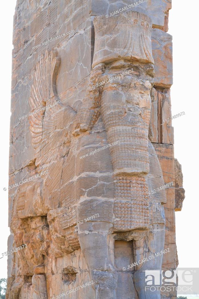 Stock Photo: Persepolis, Ceremonial capital of Achaemenid Empire, Fars Province, Iran, Western Asia, Asia, Middle East, Unesco World Heritage Site.