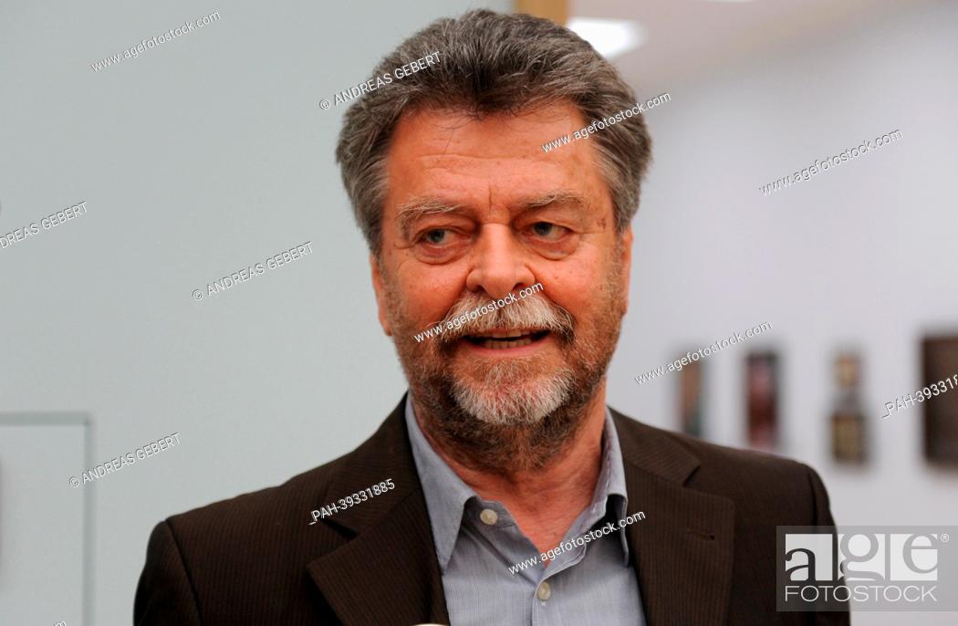 Stock Photo: Museum director Helmut Friedel poses during the re-opening of Lenbachhaus in Munich,  Germany, 07 May 2013. The City Gallery of Munich in Lenbachhaus.
