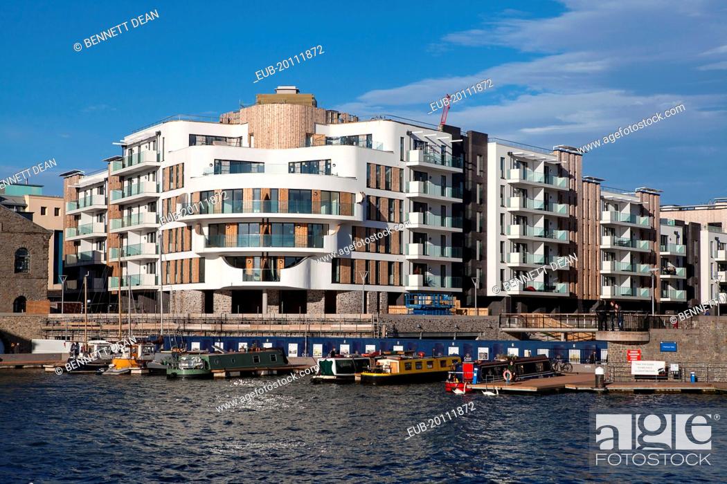 Stock Photo: New apartments on thel Harbourside.