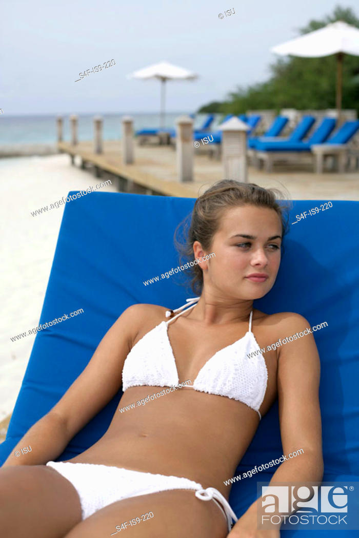 Young Teens In Bikinis At Beach