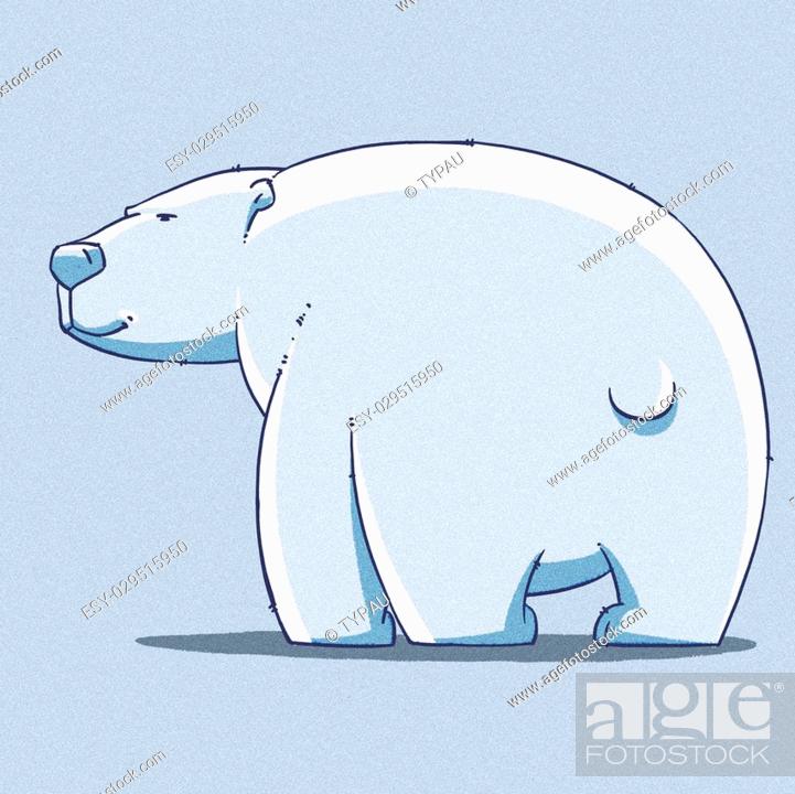 funny cartoon cute white polar bear illustration, Stock Photo, Picture And  Low Budget Royalty Free Image. Pic. ESY-029515950 | agefotostock