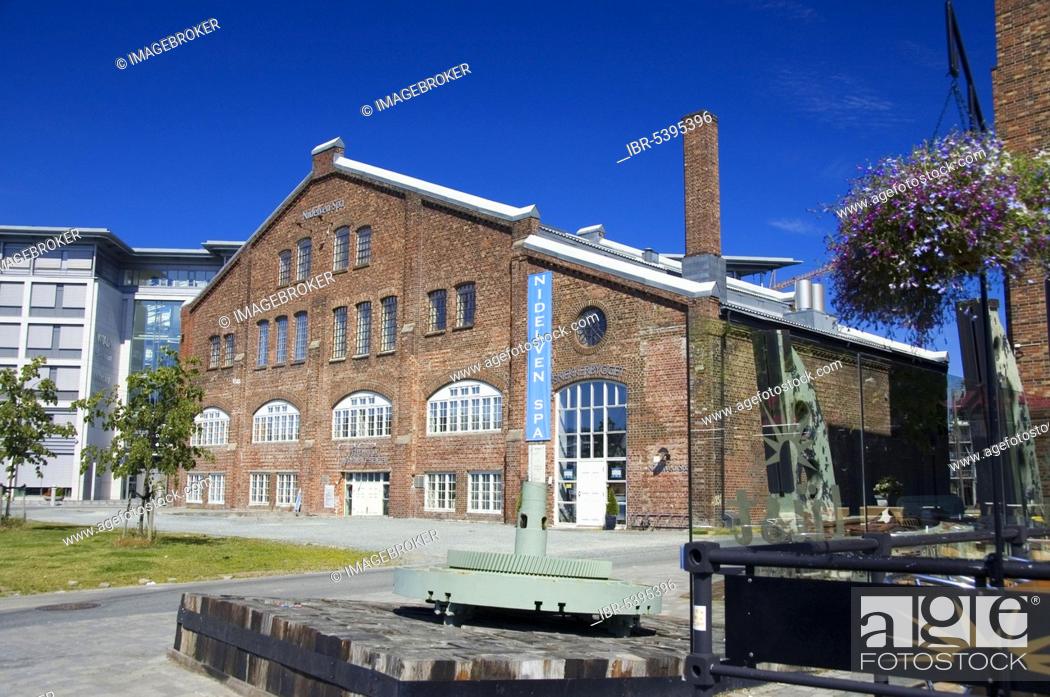 Stock Photo: Wellness Centre, Nedre Elvehavn, Trondheim, Norway, Nidelven Spa, Europe.