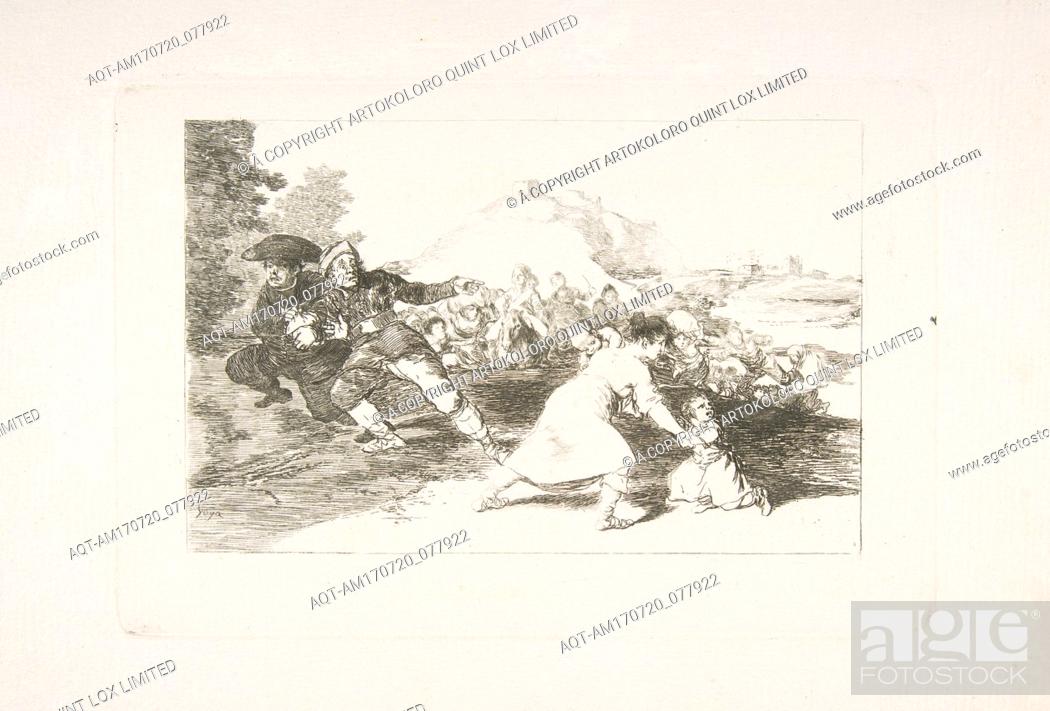 Photo de stock: Plate 44 from 'The Disasters of War' (Los Desastres de la Guerra): 'I saw it' (Yo lo vi.), 1810, Etching, drypoint and burin, Plate: 6 1/4 Ã— 9 3/16 in.