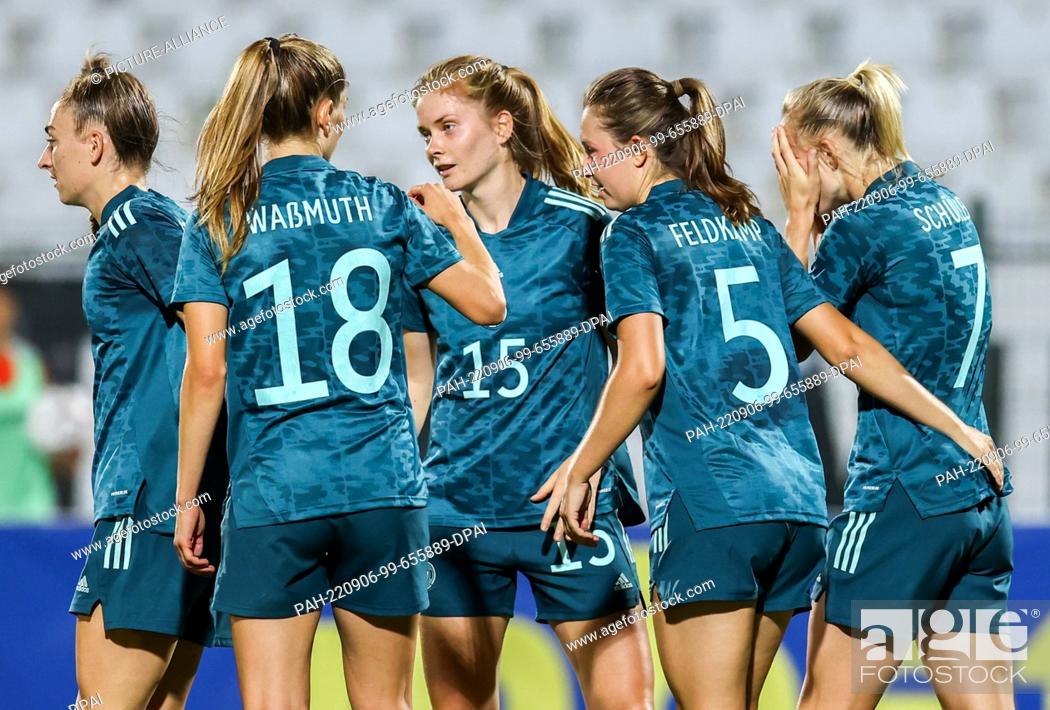 Stock Photo: 06 September 2022, Bulgaria, Plowdiw: Soccer, Women: World Cup Qualification Europe Women, Bulgaria - Germany, Group Stage, Group H, Matchday 10.