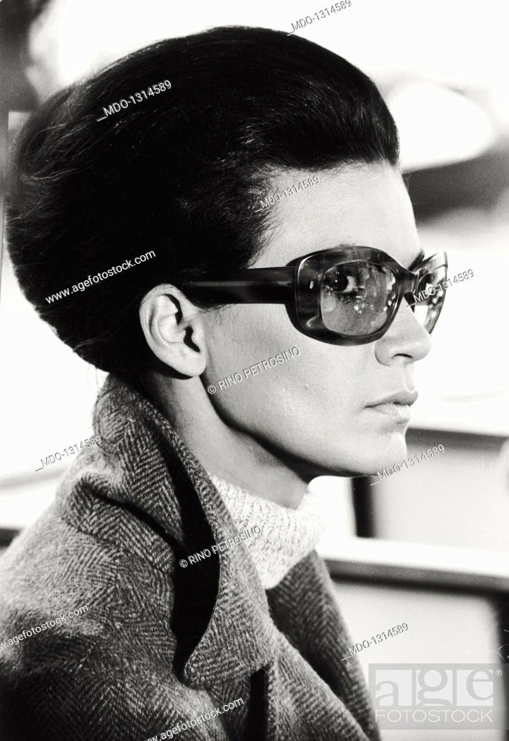 Stock Photo: Portrait of Florinda Bolkan. Portrait of Brazilian actress Florinda Bolkan wearing sunglasses. Venice, 1970s.