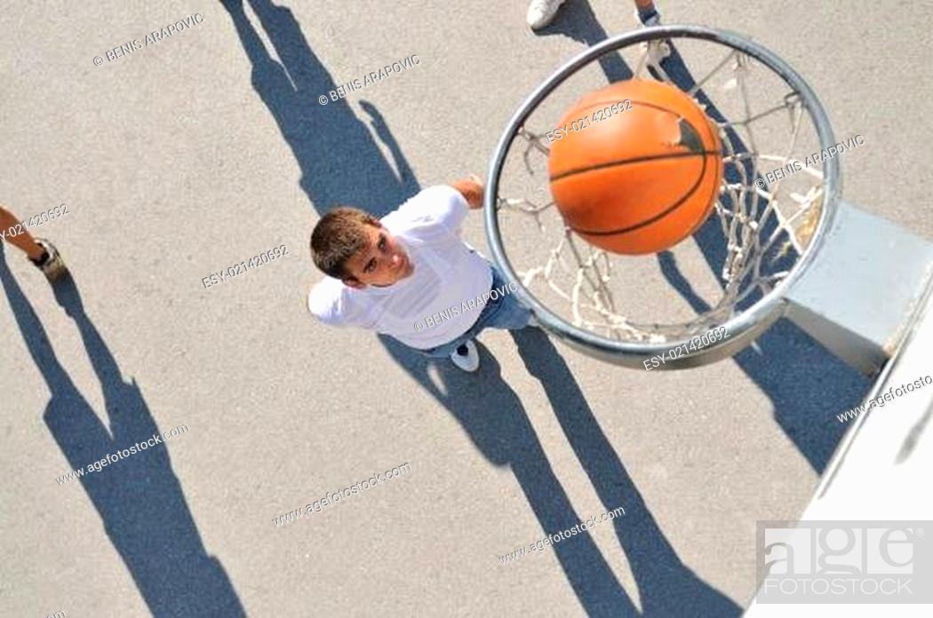 Stock Photo: street basketball.