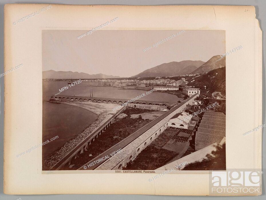 Stock Photo: Castellamarre, Panorama. Artist: Unknown (Italian); Date: ca. 1870; Medium: Albumen silver print; Dimensions: Image: 19.6 x 25 cm (7 11/16 x 9 13/16 in.