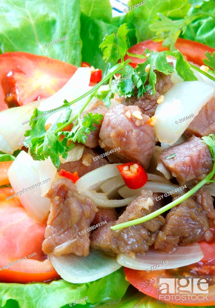 Stock Photo: Vietnamese food, bo luc lac, beef.