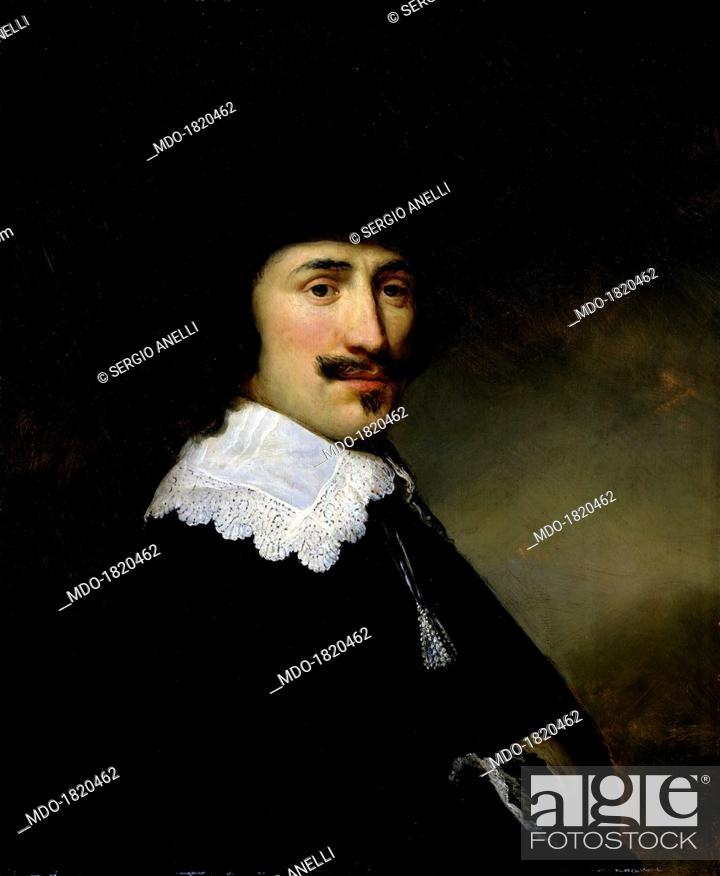 Male portrait, by Govaert Flinck, 1640, 17th century, oil on oak wood, 67,  1 x 55, 1 cm, Stock Photo, Picture And Rights Managed Image. Pic.  MDO-1820462 | agefotostock