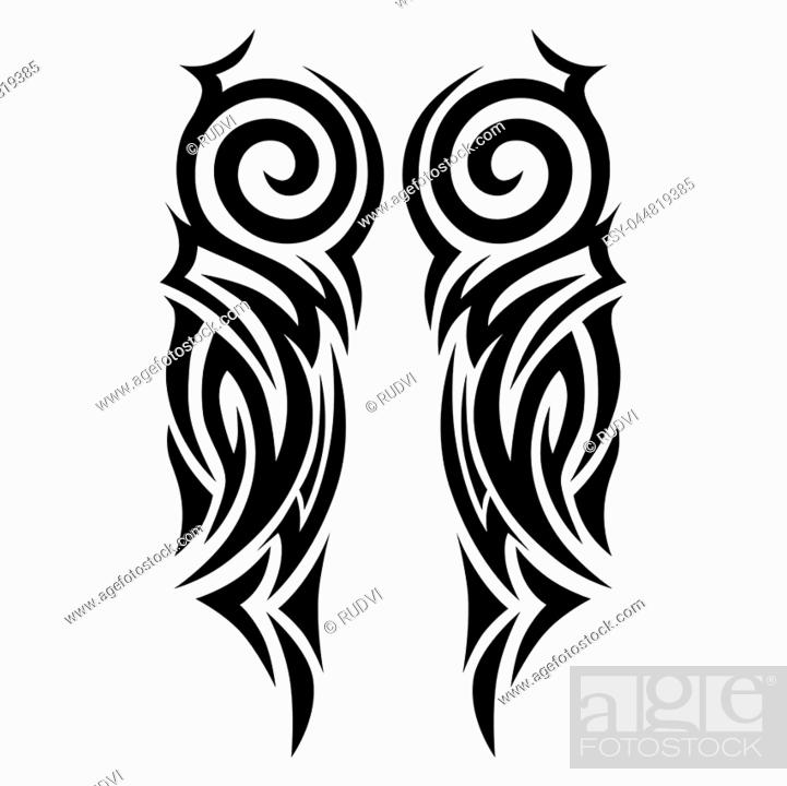 Tribal tattoo vector design sketch. Sleeve art abstract pattern arm, Stock  Vector, Vector And Low Budget Royalty Free Image. Pic. ESY-044819385 |  agefotostock